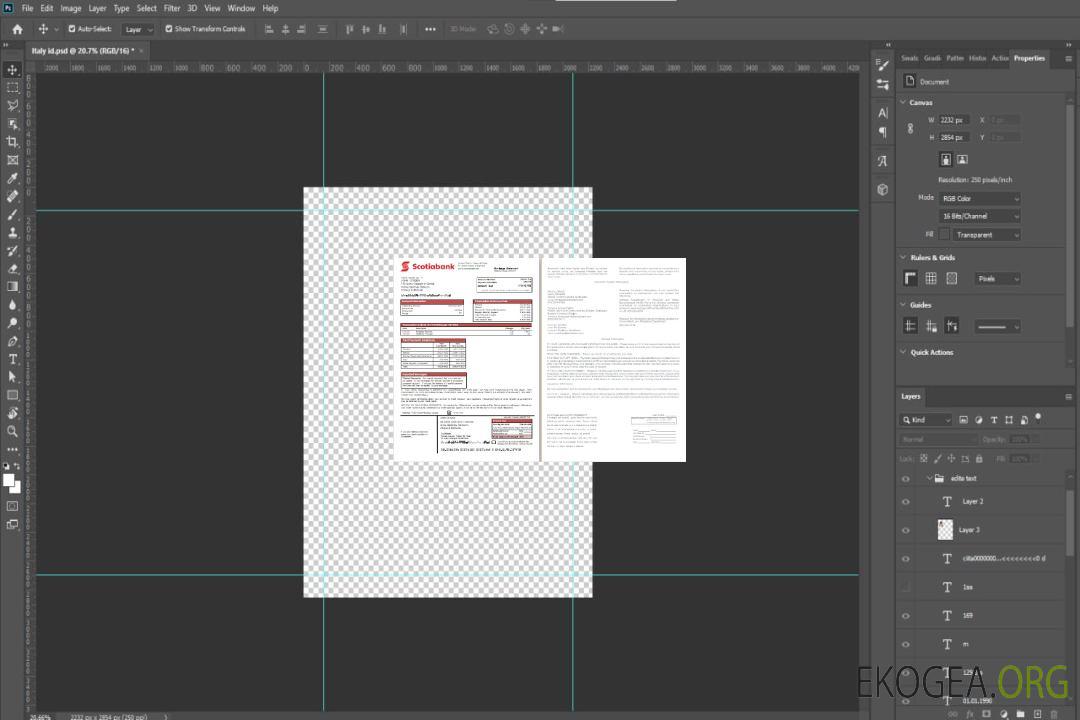 Relevé hypothécaire de la Banque Scotia d'Antigua , et , Barbuda, 2 pages, 1, 2 scr template